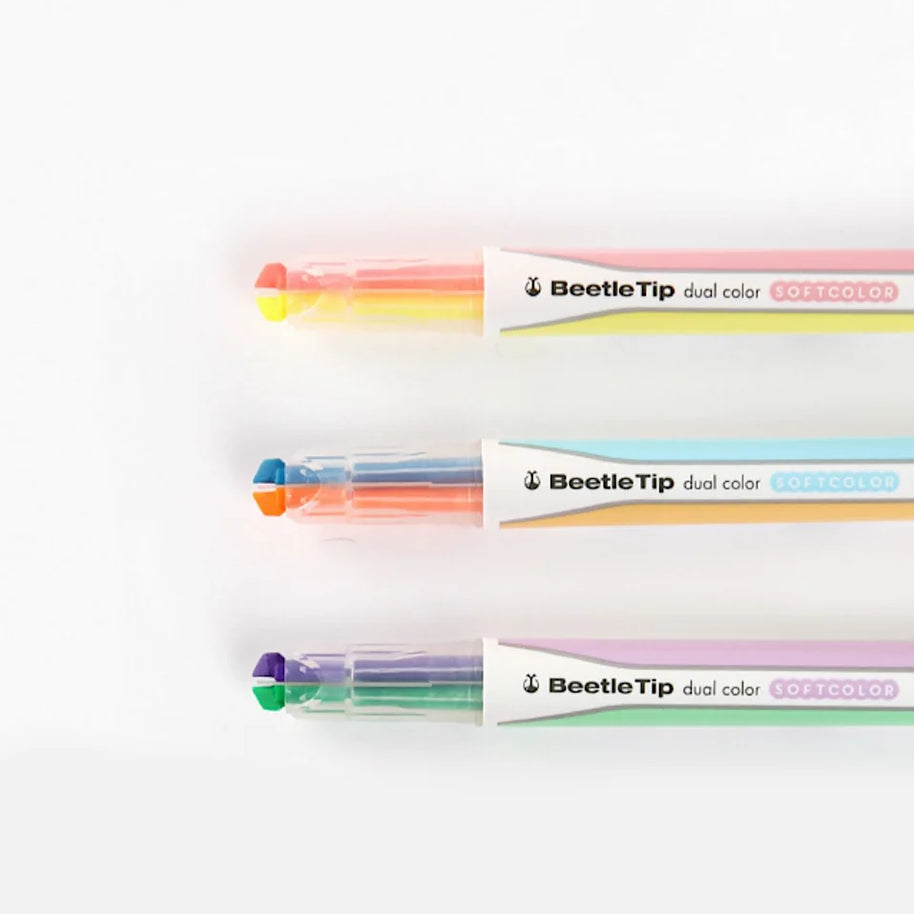 KOKUYO Mark+ Dual Color Highlighter: 2-in-1 Double Pen for Aesthetic Note-Taking