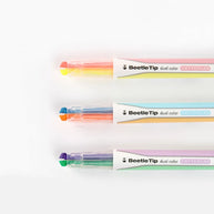 KOKUYO Mark+ Dual Color Highlighter: 2-in-1 Double Pen for Aesthetic Note-Taking