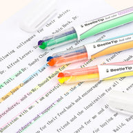 KOKUYO Mark+ Dual Color Highlighter: 2-in-1 Double Pen for Aesthetic Note-Taking