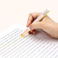 KOKUYO Mark+ Dual Color Highlighter: 2-in-1 Double Pen for Aesthetic Note-Taking