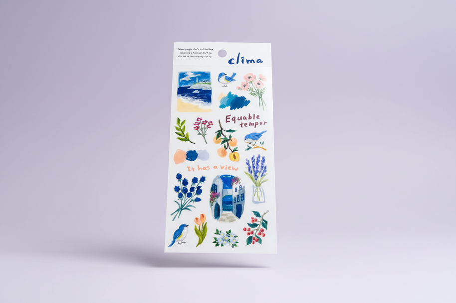Mind Wave Clima Aesthetic Stickers: Layered Tracing Paper & PET Decals - Made in Japan