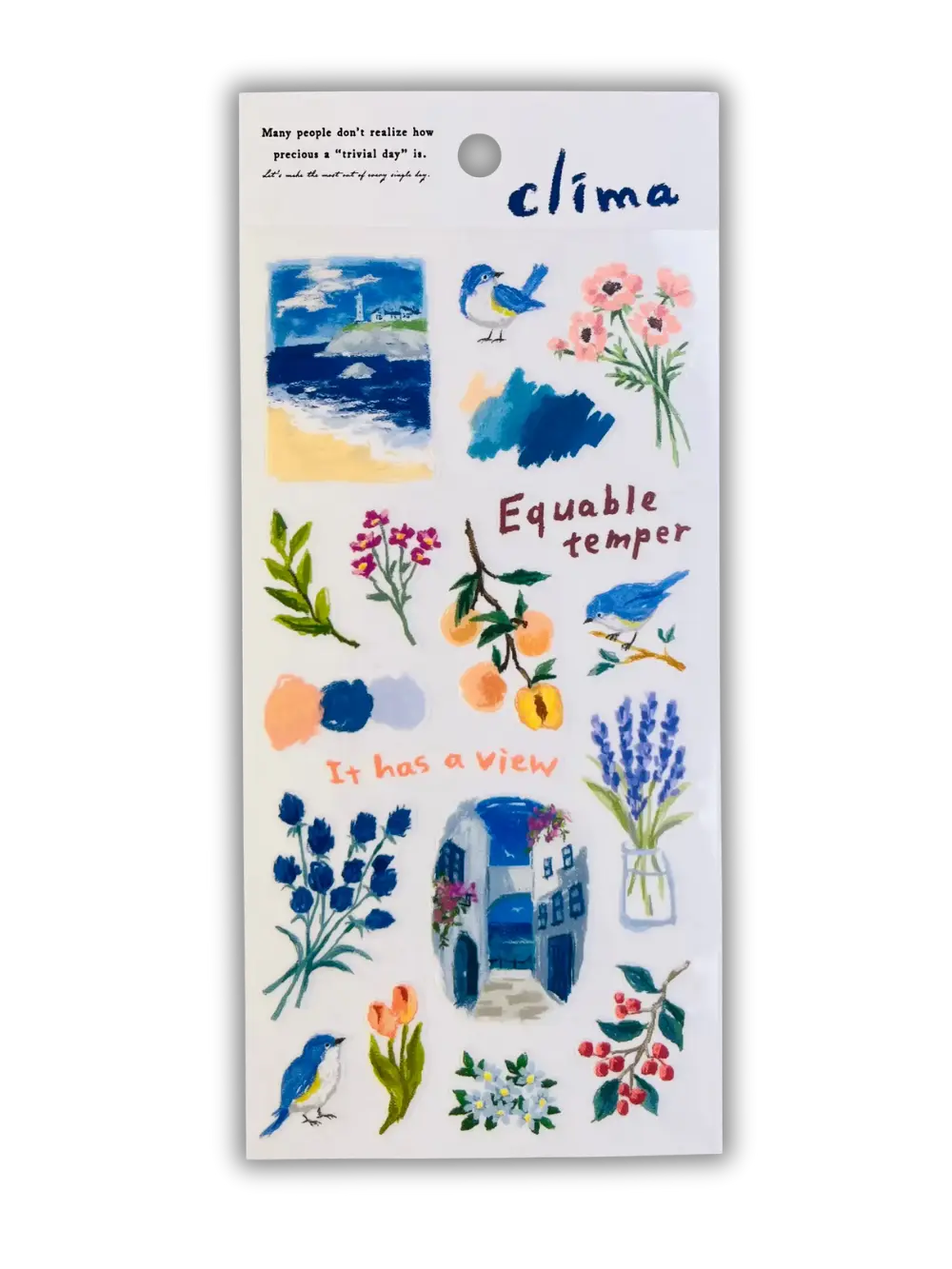 Mind Wave Clima Aesthetic Stickers: Layered Tracing Paper & PET Decals - Made in Japan