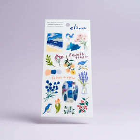 Mind Wave Clima Aesthetic Stickers: Layered Tracing Paper & PET Decals - Made in Japan