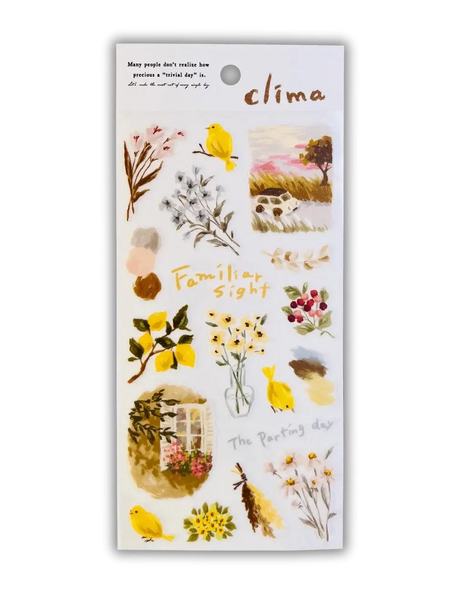 Mind Wave Clima Aesthetic Stickers: Layered Tracing Paper & PET Decals - Made in Japan