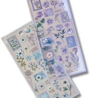 Hyacinth Oshibana Pressed Flower Stickers: Matte PET Transparent Botanical Decals