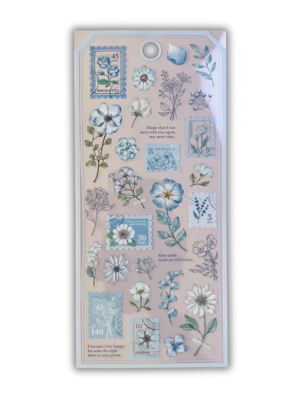 Hyacinth Oshibana Pressed Flower Stickers: Matte PET Transparent Botanical Decals
