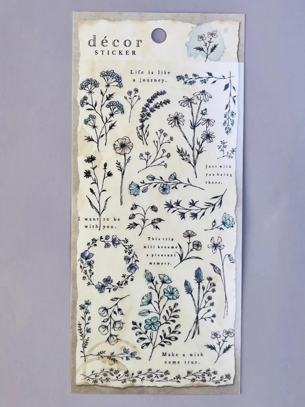 Iron Blue Antique Decal Stickers: Matte PET Transparent Washi Style - Vintage Frames & Wreaths