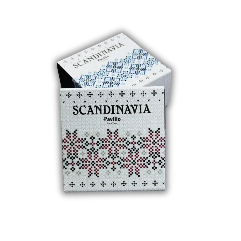 Scandinavia Series Washi Tape: Minimalist Winter Designs (Frost & Snowflake) - Made in Japan