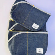 Luddite Okayama Denim Large Boat Pouch: Premium Travel & Stationery Organizer