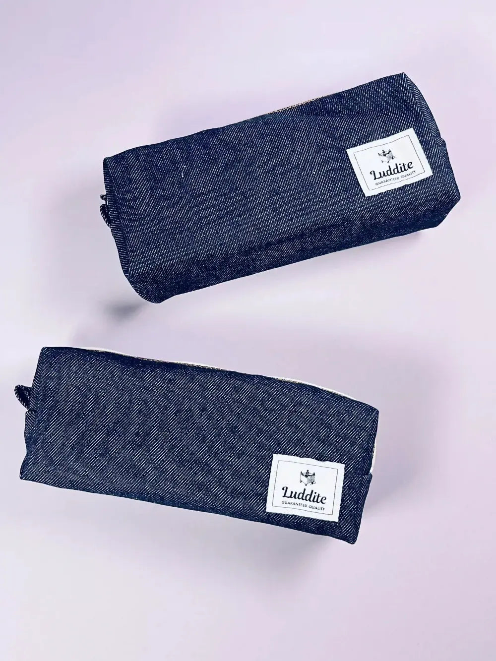 Luddite Okayama Denim Pen Case: Classic High-Capacity Pouch - 100% Japanese Indigo Denim