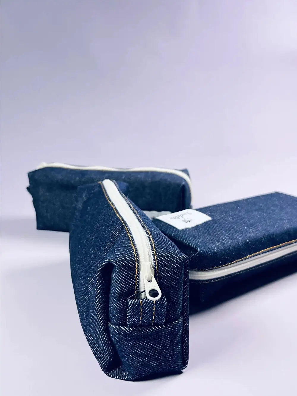 Luddite Okayama Denim Pen Case: Classic High-Capacity Pouch - 100% Japanese Indigo Denim