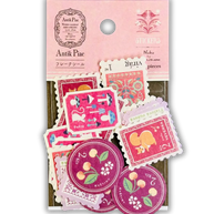 European Antique Market Stamp Stickers: 20-Pack Vintage Washi