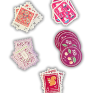 European Antique Market Stamp Stickers: 20-Pack Vintage Washi