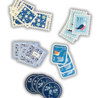 European Antique Market Stamp Stickers: 20-Pack Vintage Washi