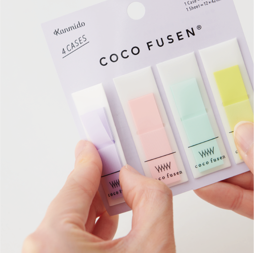 KANMIDO KOKOFUSEN Adhesive Case Sticky Notes: Pattern Yellow Film Index (M-Size)