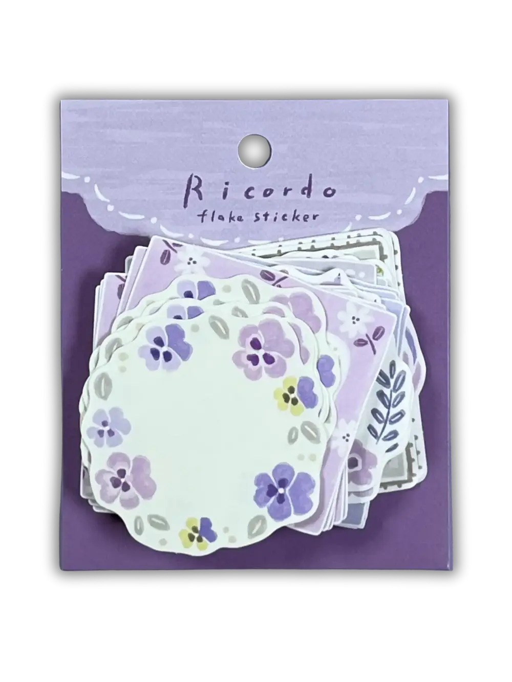 Mind Wave Ricordo Flake Stickers: 40-Pack Writable Vintage Memos - Made in Japan Matte Fine Paper