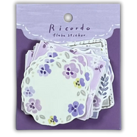 Mind Wave Ricordo Flake Stickers: 40-Pack Writable Vintage Memos - Made in Japan Matte Fine Paper