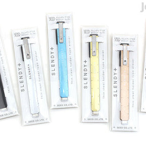SEED SLENDY+ 2 Slim Eraser: Metal Body Precision Eraser for Planners & Pen Cases