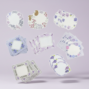 Mind Wave Ricordo Flake Stickers: 40-Pack Writable Vintage Memos - Made in Japan Matte Fine Paper
