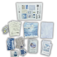 Mind Wave Landscape Flake Stickers: 40-Pack Writable Traveler's Letter Series - Made in Japan Fine Paper