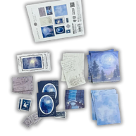 Mind Wave Landscape Flake Stickers: 40-Pack Writable Traveler's Letter Series - Made in Japan Fine Paper