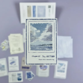 Mind Wave Landscape Flake Stickers: 40-Pack Writable Traveler's Letter Series - Made in Japan Fine Paper