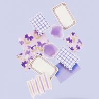 Hocco Watercolor Washi Flake Stickers - Masking Tape Decals