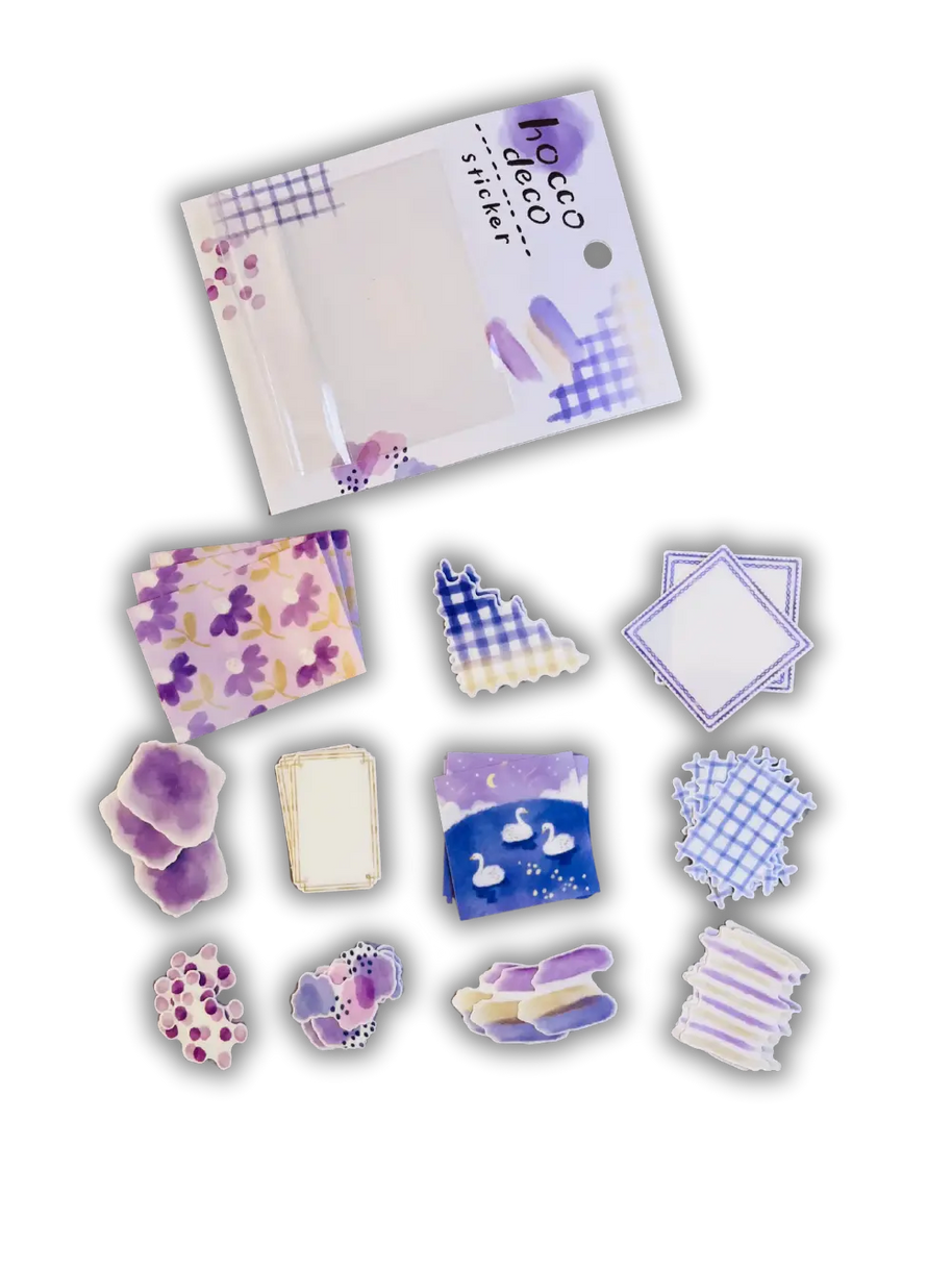 Hocco Watercolor Washi Flake Stickers - Masking Tape Decals