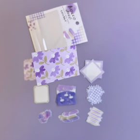 Hocco Watercolor Washi Flake Stickers - Masking Tape Decals