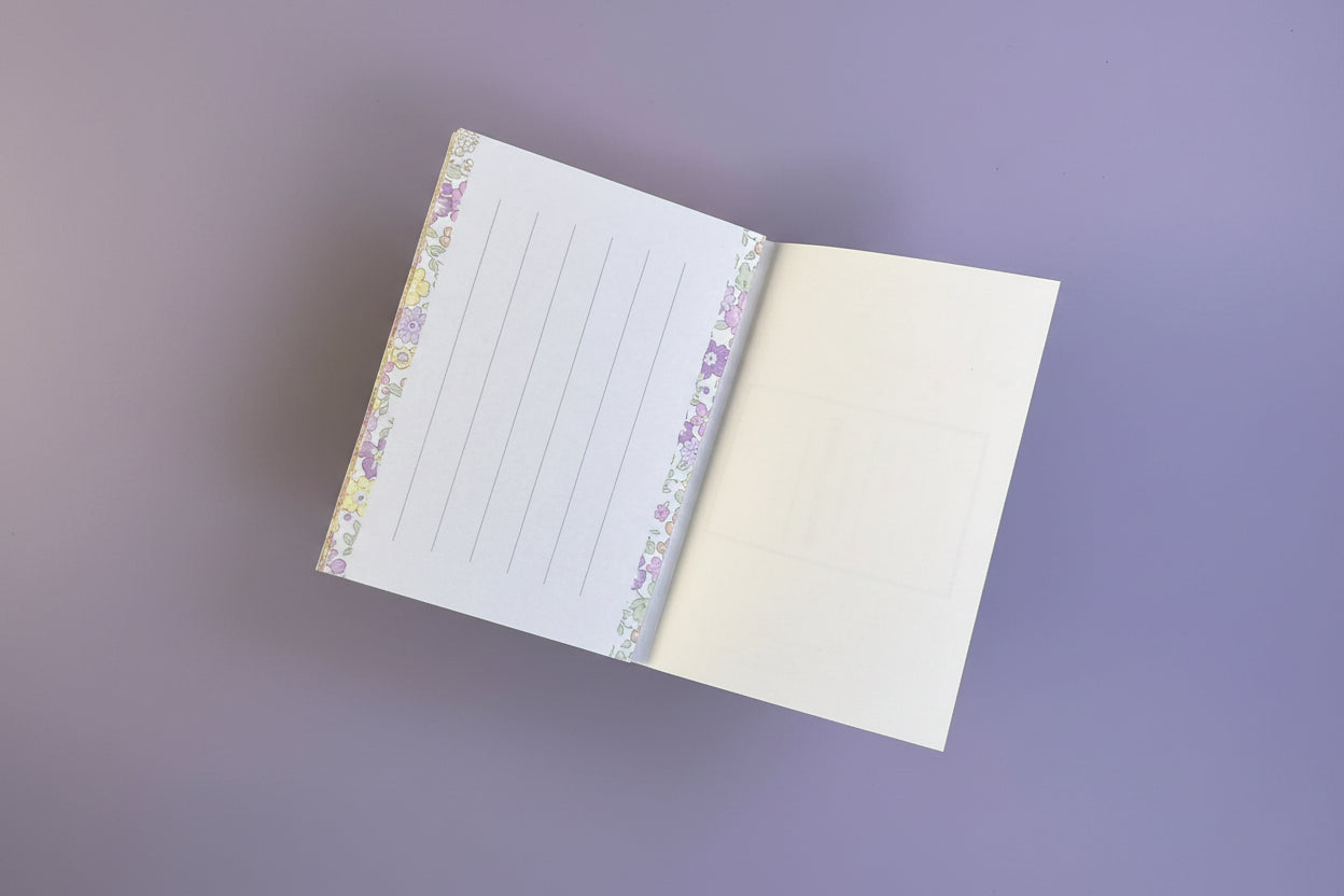 Risette Kofumi-shi Small Note Set: 30 Sheets Adult Floral Stationery - Made in Japan