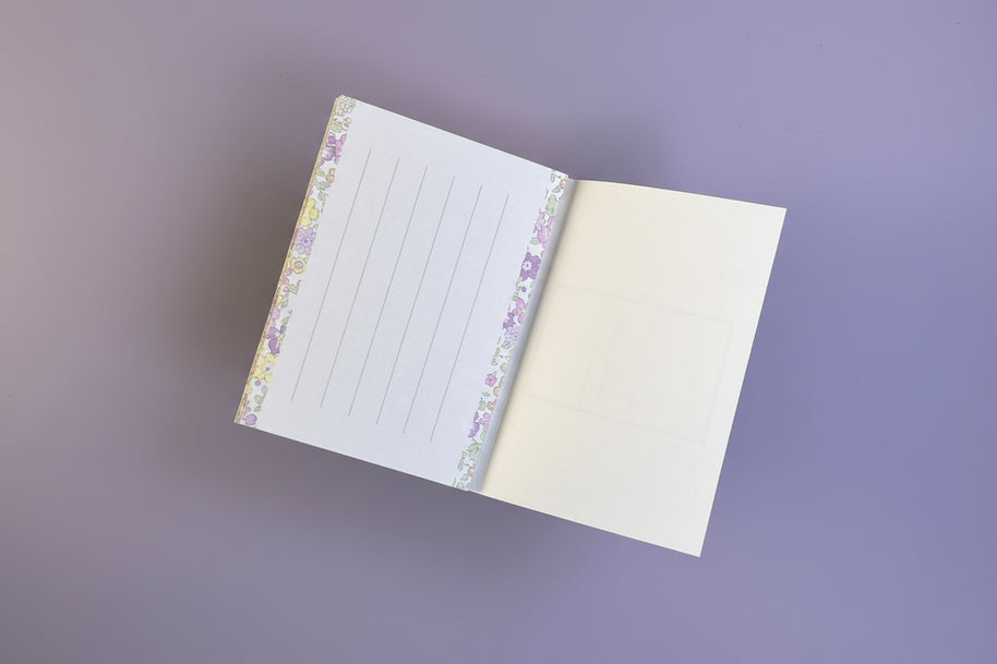 Risette Kofumi-shi Small Note Set: 30 Sheets Adult Floral Stationery - Made in Japan