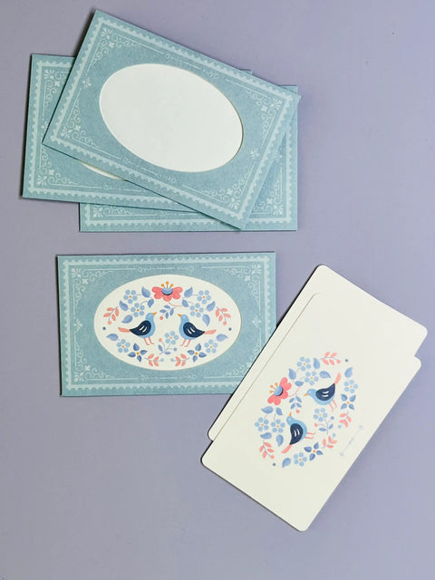 European Antique Market Mini Card Set: Squirrel & Rabbit Die-Cut Window