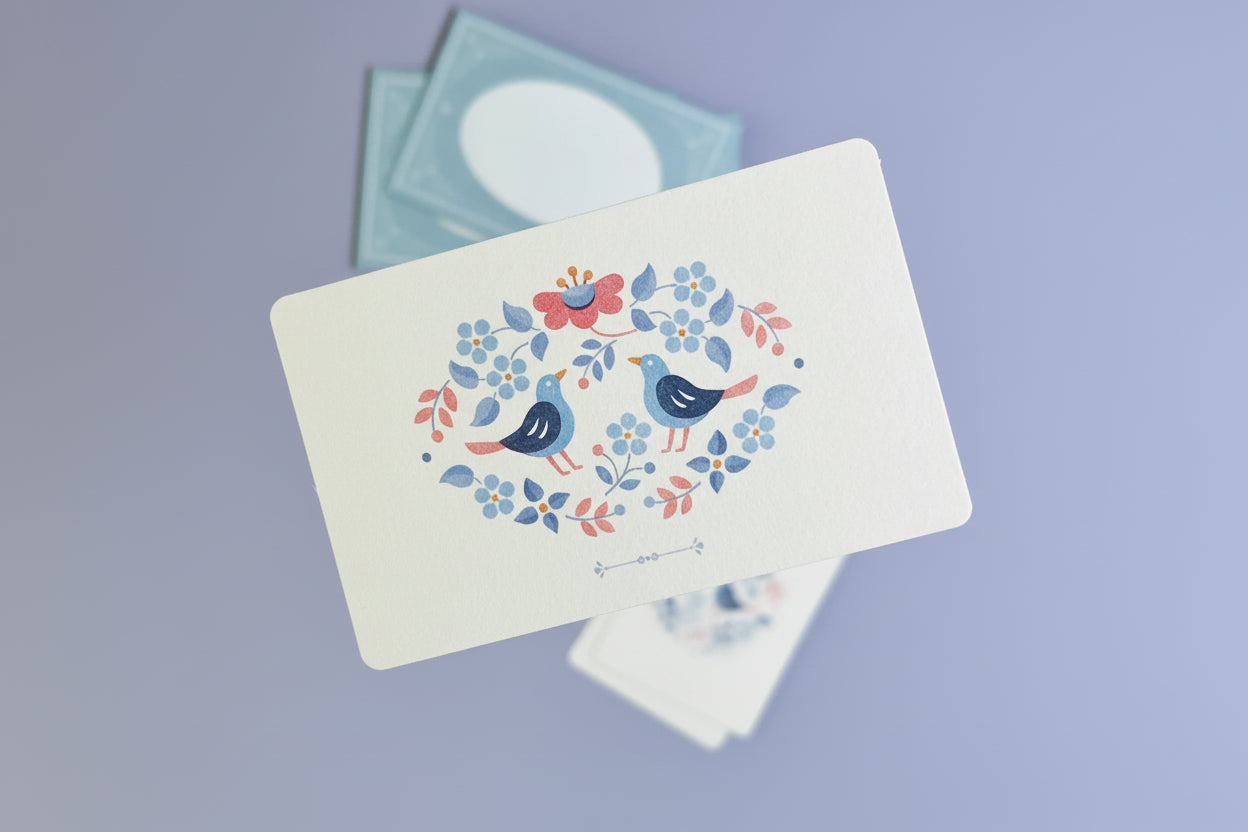 European Antique Market Mini Card Set: Squirrel & Rabbit Die-Cut Window