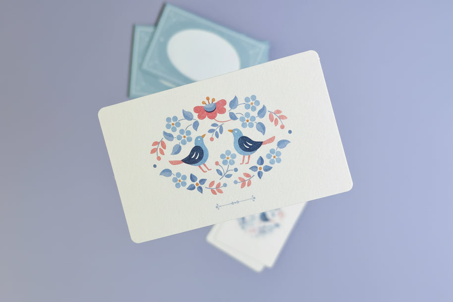 European Antique Market Mini Card Set: Squirrel & Rabbit Die-Cut Window