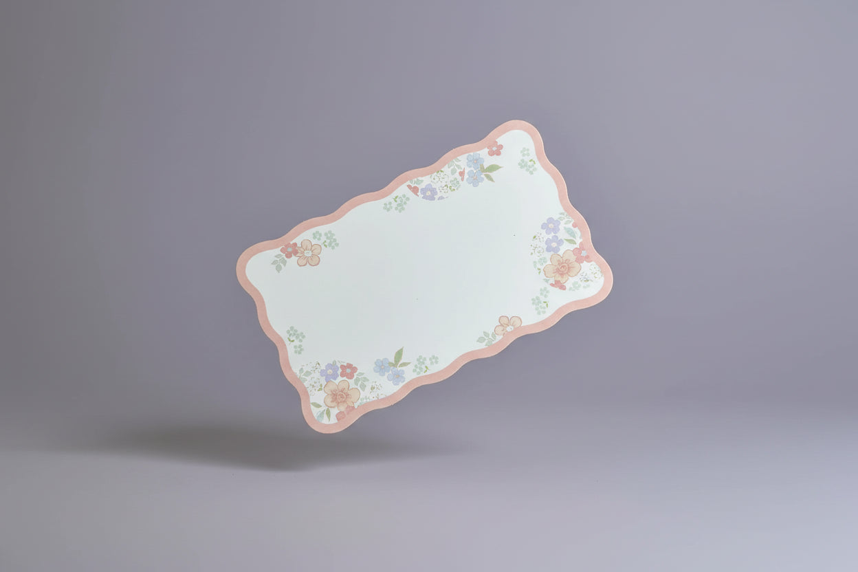 Risette Mini Message Card Set: 5-Pack Floral Die-Cut Cards & Votive Paper Envelopes