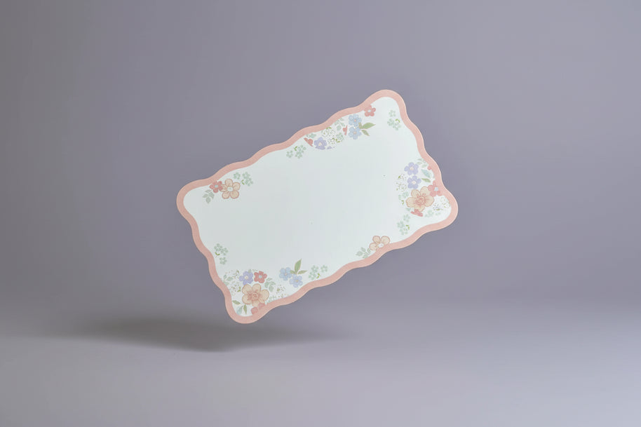 Risette Mini Message Card Set: 5-Pack Floral Die-Cut Cards & Votive Paper Envelopes