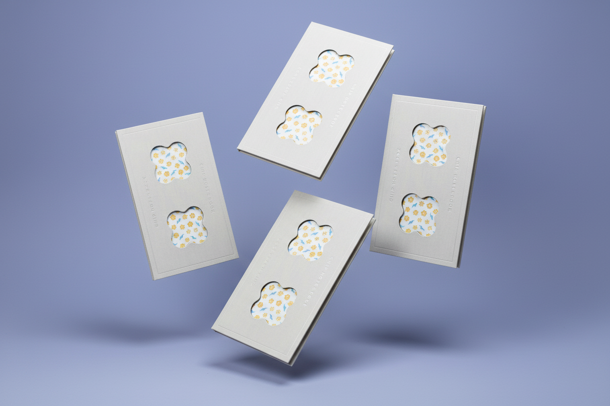 CHIP NOTEBOOK TETRA: Star Flower Die-Cut Hardcover - Premium Fountain Pen Paper (OK Fulls)