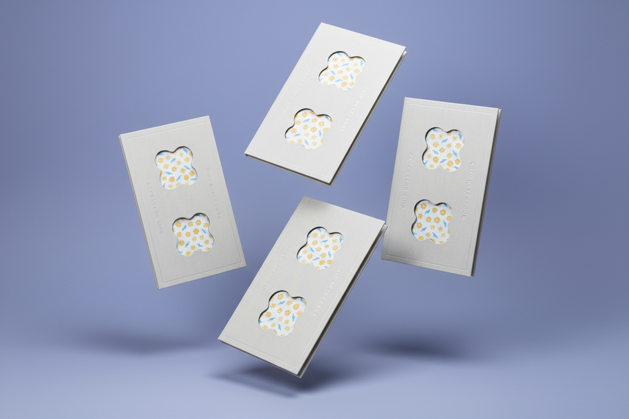 CHIP NOTEBOOK TETRA: Star Flower Die-Cut Hardcover - Premium Fountain Pen Paper (OK Fulls)