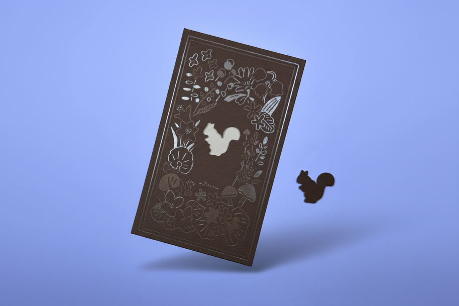 booco x Masao Takahata Hokkaido Window Notebook: Die-Cut Squirrel Hardcover - B6 Japanese Art Stationery