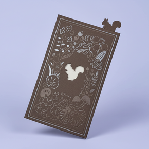 booco x Masao Takahata Hokkaido Window Notebook: Die-Cut Squirrel Hardcover - B6 Japanese Art Stationery