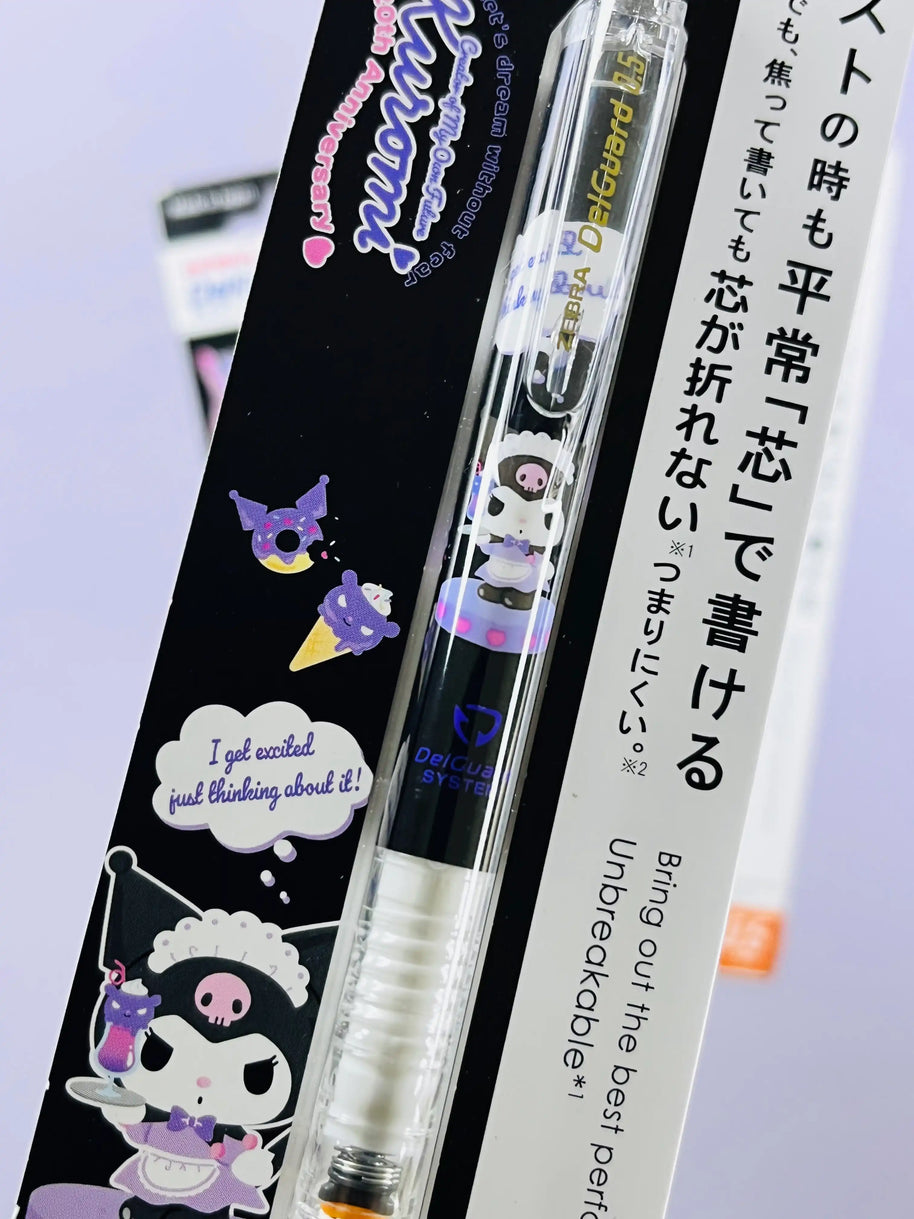 Zebra DelGuard Mechanical Pencil: Kuromi 50th Anniversary Limited Edition - 0.5mm Anti-Break Tech