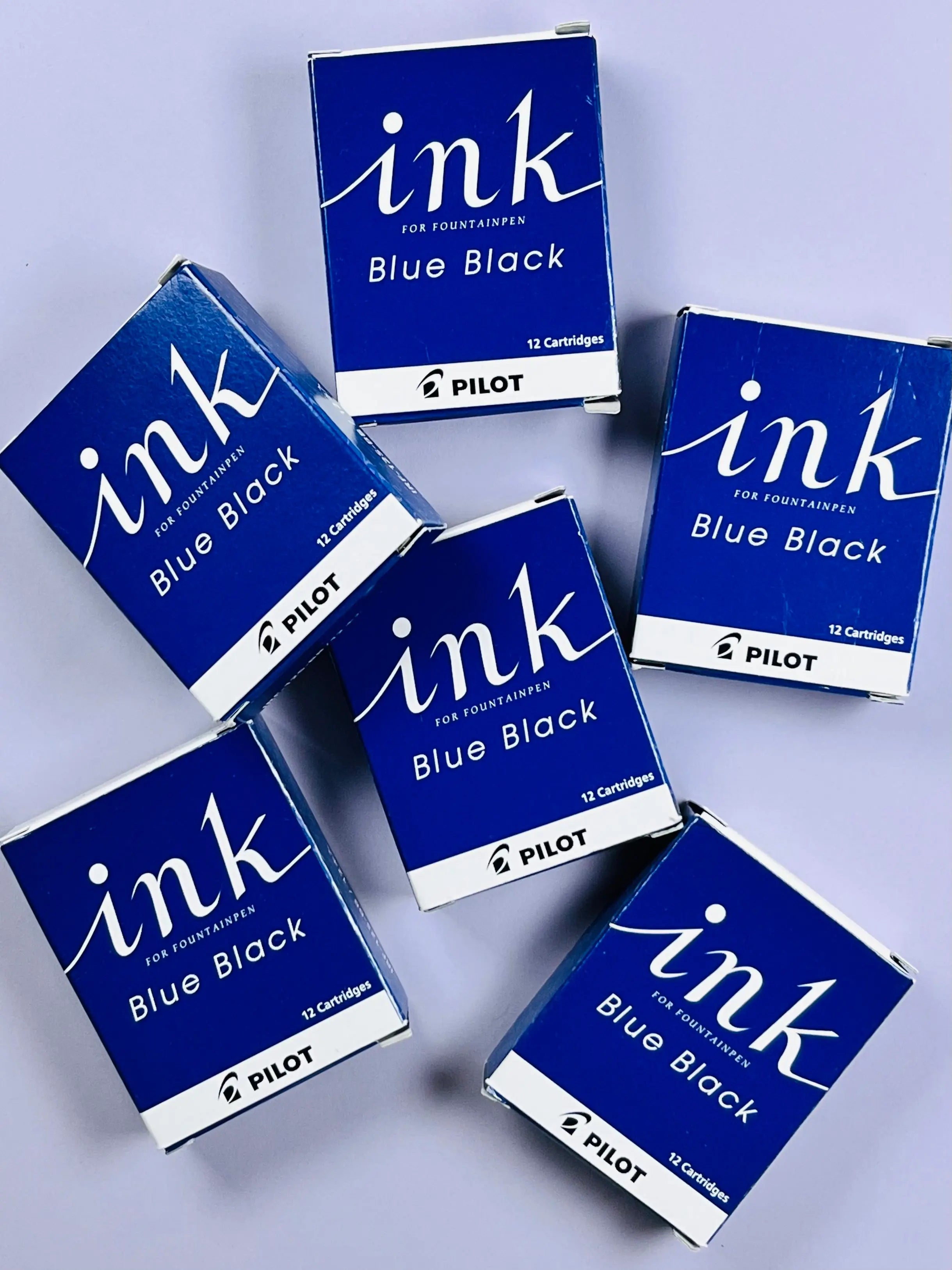 Pilot fountain pen Ink - Blue Black Color - 12 Cartridges