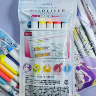 Zebra Mildliner x Disney Princess Limited Edition Set: 5-Pack Dual-Tip Highlighters