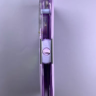 Enyaku Check Alpha Double-Sided Pen Case: Riana Tiara Violet - Secure Hardshell