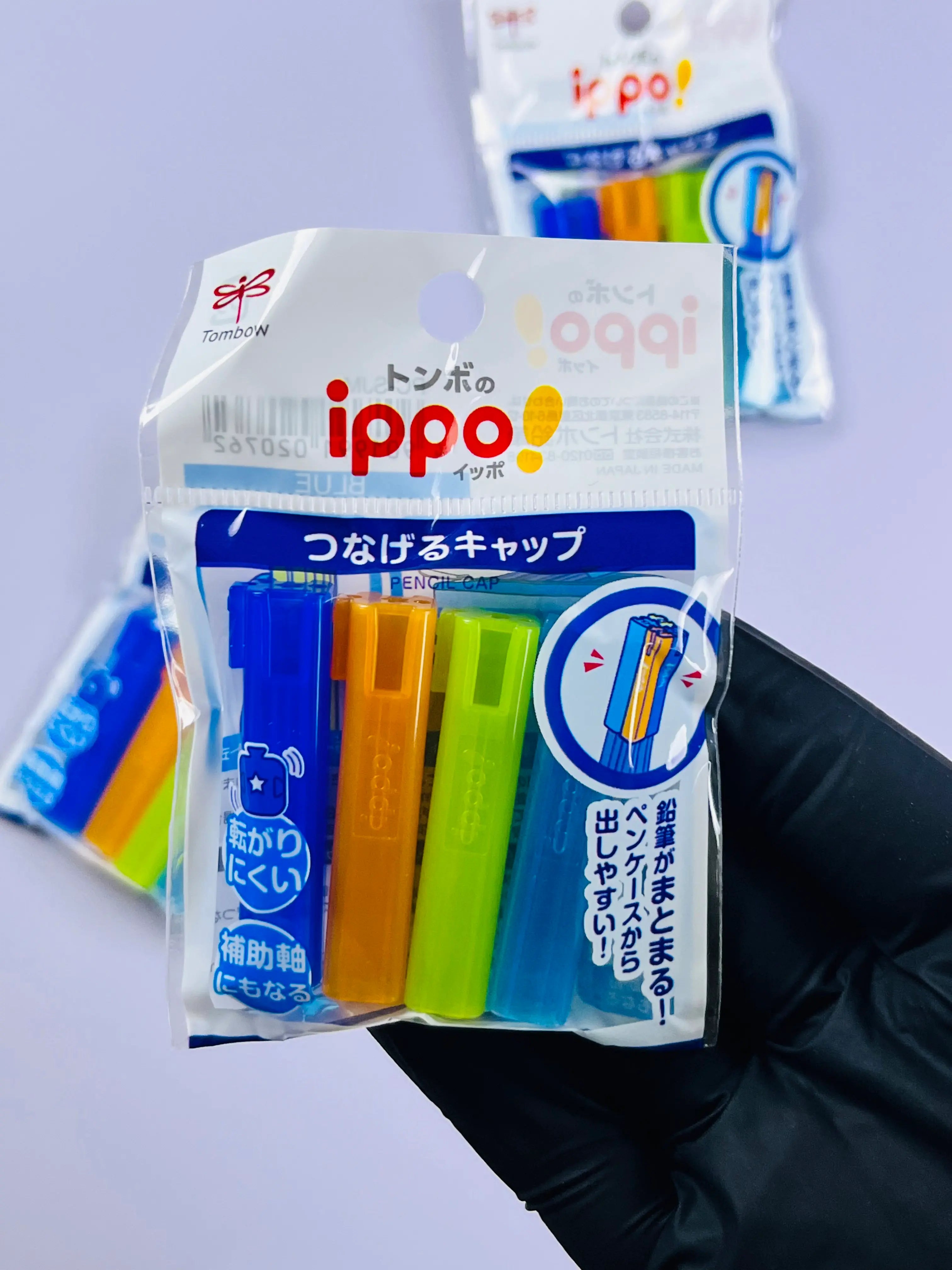 Tombow Pencil Aid Connecting Pencil Caps: 8-Pack Point Protectors - Anti-Roll Design