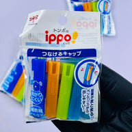 Tombow Pencil Aid Connecting Pencil Caps: 8-Pack Point Protectors - Anti-Roll Design