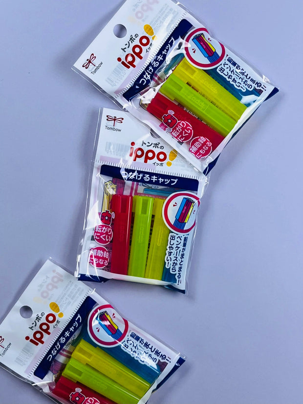 Tombow Pencil Aid Connecting Pencil Caps: 8-Pack Point Protectors - Anti-Roll Design