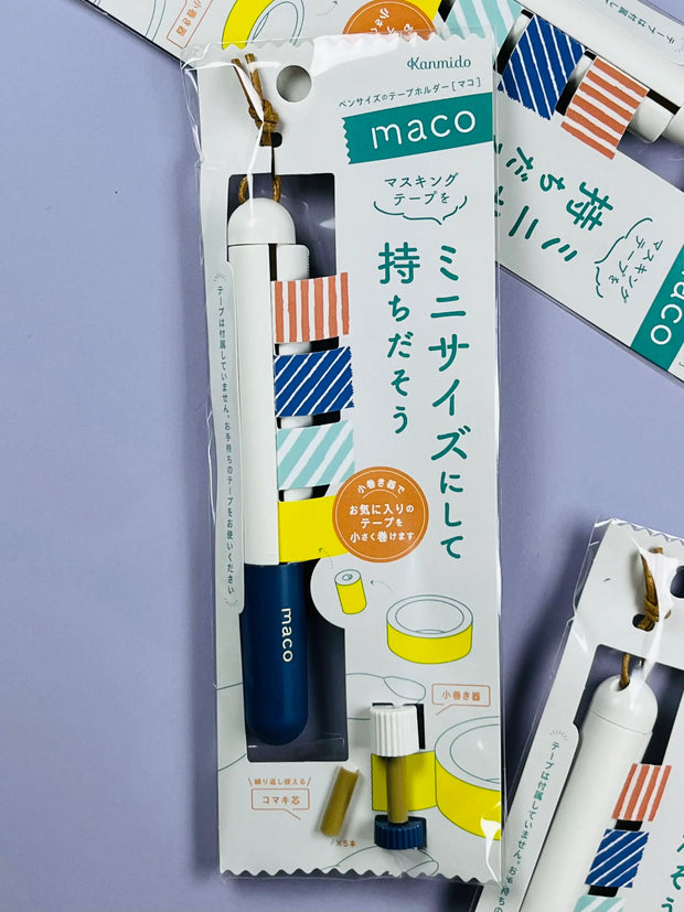 KANMIDO Maco Pen-Sized Washi Tape Holder: 4-Roll Portable Masking Tape Dispenser