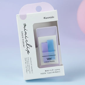 KANMIDO KOKOFUSEN Mini Clip Sticky Notes: Misty Purple Film Index (Portable Planner Clip)