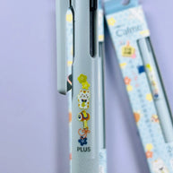 Pentel CALME Multi-Function Pen: Silent-Click Limited Edition (0.5mm Blue Ink & Quiet Focus)